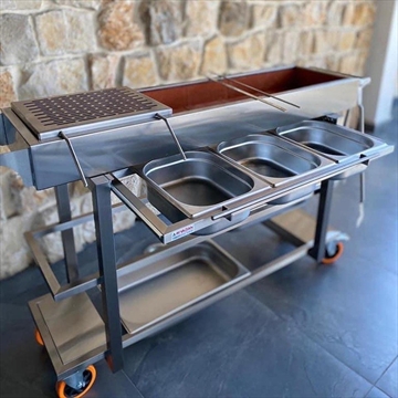 Big size bbq grill with drawer & Gn container